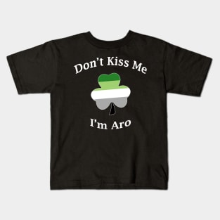 Don't Kiss Me, I'm Aro Kids T-Shirt